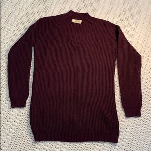 NO COMMENT V-Neck Sweater Women's Size M